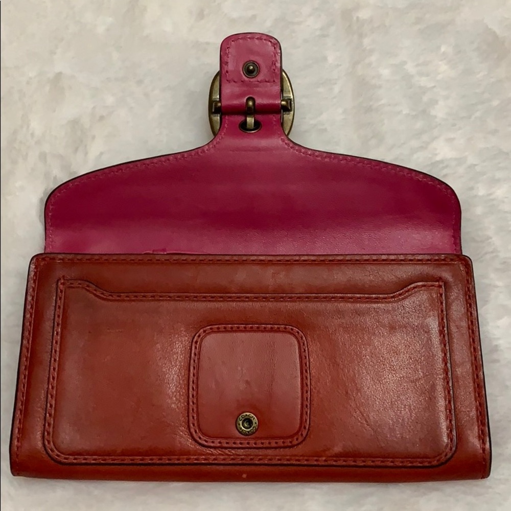 Coach leather Wallet front Buckle Wallet - Picture 2 of 7